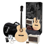 Kit De Guitarra Electroacústica EpiPhone Pr-4e Natural