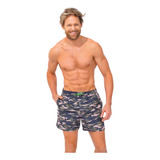 Malla Short De Baño Xy Con Bolsillos Estampada24´ Hombre