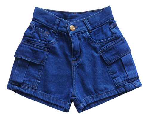 Shorts Jeans Meninas Blogueirinha Juvenil 2 Cores Disponível