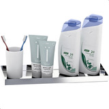 Porta Shampoo Inox Suporte De Parede Banheiro Max