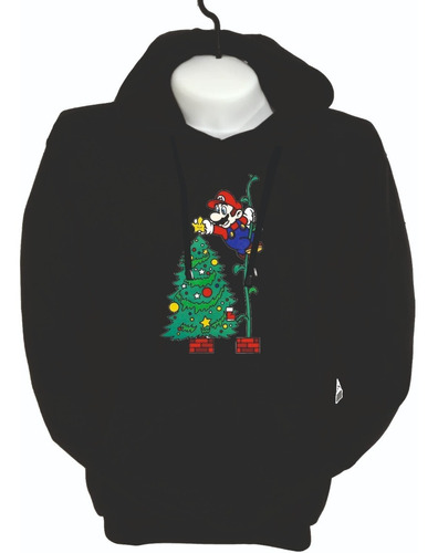 Buzos Hoodies Navideños Navidad Mario Bross Niños Adultos Sa