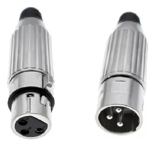 2 Conectores Metalicos Compatible Con Switchcraft Canon Xlr