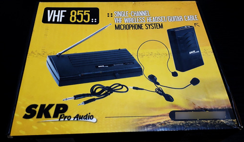 Microfono Inalambrico Skp Vhf-855 Vincha Instrumentos