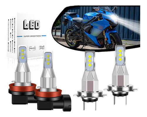 Kit De Focos Led 6000k Blanco For Yamaha Fazer 8 2011-2014