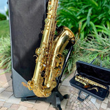 Saxofone Tenor Quasar Qts102 Com Case (usado)