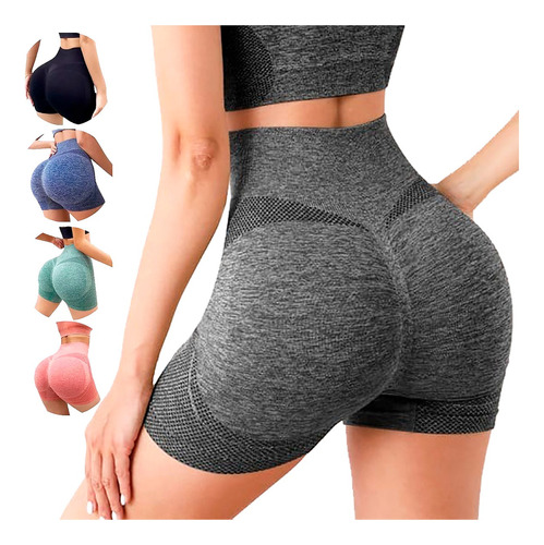 Calça Curto Levanta Bumbum Feminino Push Up Academia Yoga