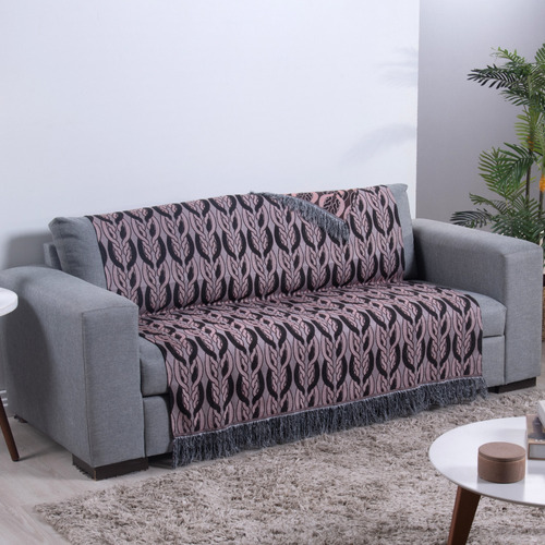 Xale Manta Sofa Cama Jacquard Decorativo Dupla Face