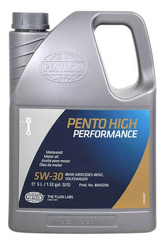 Aceite Motor Pentosin 5w30 100% Sintetico, 2 Pz De 5 Lt