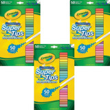 Marcadores Crayola Super Tips Lavables 50 Colores 3 Paque...