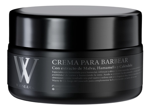 Crema Para Barbear Con Mentol Wayne & Co. X 200g