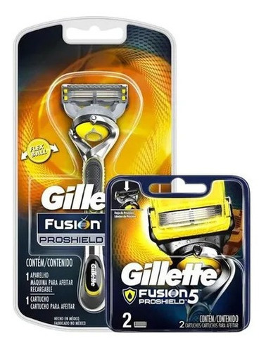 Kit Aparelho Gillette Fusion 5 Proshield + 2 Cargas
