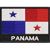 Patch Bordado Bandeira Do Panamá Motociclista Moto Ban530