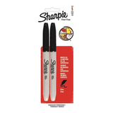Marcadores Sharpie Negro X2 Blister - Fibra - Arte