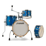 Sonor Aqx Jungle Bateria Jazz 4 Cuerpos 16 10 13 13 Color Blue Ocean Sparkle