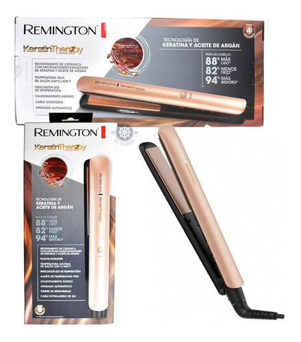 Plancha Remington Keratina Y Aceite De Argan + Obsequio 