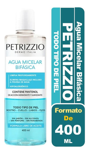 Petrizzio Agua Micelar Bifásica 400 Ml