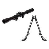 Bipe Sniper Tiro Apoio + Luneta Rossi Dione Riflescope 4x20
