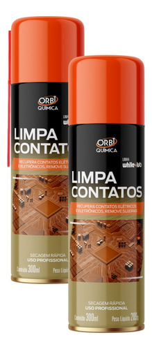 Kit 2 Limpa Contatos Elétricos Alta Performance Orbi 300ml