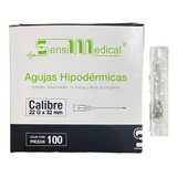 Aguja Hipodermica 22g X 32mm 100 Piezas - Sensimedical