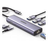 Hub Usb-c (docking Revodok) 6 En 1 | 3 Puertos Usb-a 3.0 (5