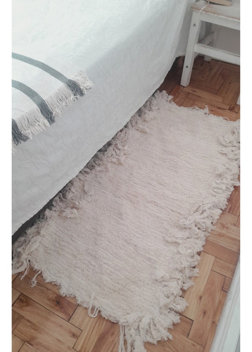 Alfombra Rustica 0,70 X 1,20 Nordica Boho Con Flecos