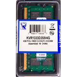 Memória Kingston Ddr3 4gb 1333 Mhz Notebook Kit C/10