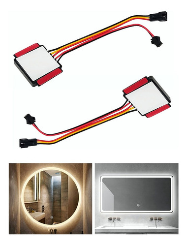 2 Led Apagador Touch Dimmer Para Espejos,vidrio,plastico,etc