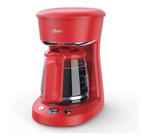 Cafetera 12 Tazas Oster Bvstdcp12r Rojo