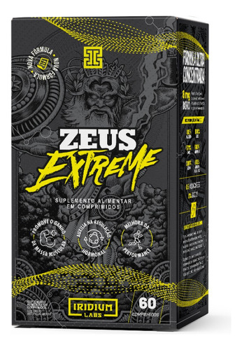 Zeus Extreme - Zma / Pré Hormonal / Testosterona - 60 Comps Sabor Sem Sabor