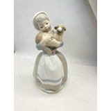 Porcelana Niña Con Venado Marca Lladro