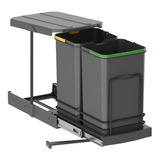 Porta Residuo Doble Basura 12+12lt Bajo Mesada Cocina