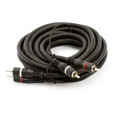 Cabo 2 Rca Macho X 2 Rca Macho Gold Com Fio Terra 1,5m