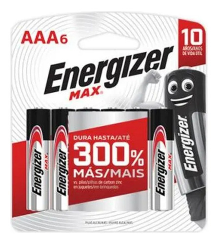 Pila Alcalina Energizer Max Aaa Pack 6 Unidades