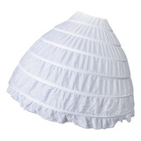 Cvz Vintage Blanco Largo 6 Aro Enagua Falda Nupcial