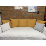 Pack 4 Almohadones Decorativos 40x40 Tusor Con Relleno 