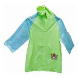 Poncho Verde Niño Primaria Impermeable Lluvia Capa