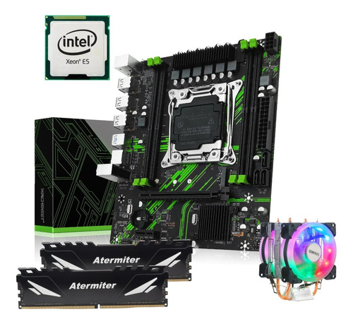 Kit Placa Mãe X99 + Xeon E5-2670 V3 + 16gb Ddr4 + Coolerfan