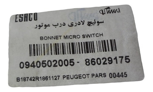 Micro Switch O Sensor Del Capot. Centauro. Original Ikco Foto 2