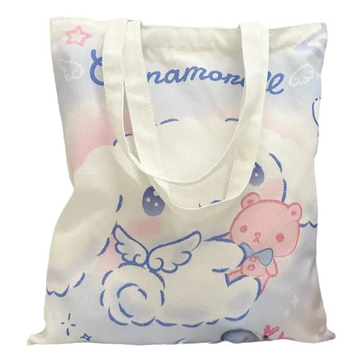 Tote Bag Sanrio Cinnamoroll Cute Bolsa De Manta Algodón Correa De Hombro Beige | MercadoLibre