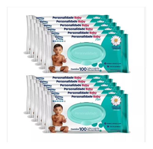 Kit Com 12 Pct De Lenços Umedecidos Personalidade Baby Plus 