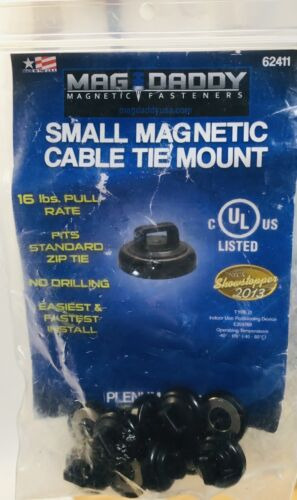 Lot Of 10 Mag Daddy 62411 Magnetic Cable Tie Mount 16lbs Yyf