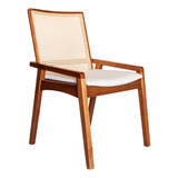 Cadeira Madeira Moderna Telinha Ratan