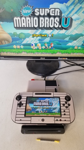 Nintendo Wii U 32gb Color Negro Con Skin De Nintendo Nes
