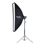 Soft Box Strip 30x140cm Plegable Grid Phottix Raja P/ Bowens