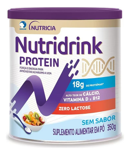 Nutridrink Protein Zero Lactose Sem Sabor 350g - Danone