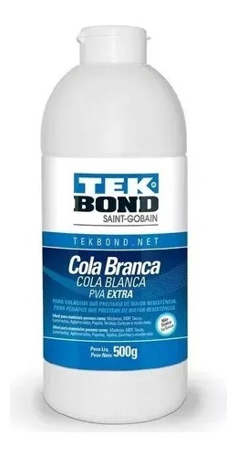 Cola Fría Pegamento Pva Extra Madera, Botella 500gr. Tekbond