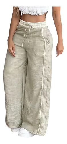 Casual De Verano F Para Mujer, Cintura Alta, Pierna Recta, W