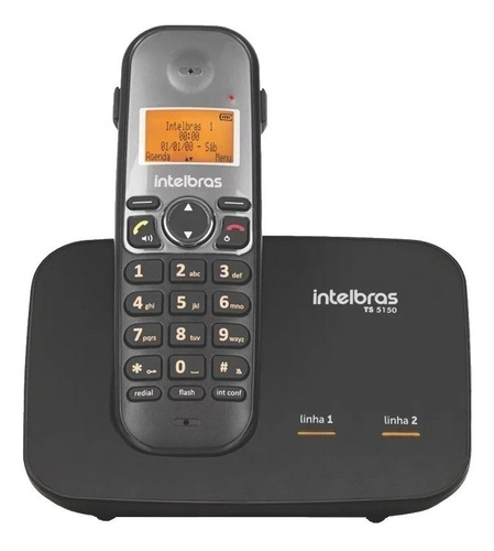 Telefone Sem Fio Intelbras Ts 5150 Com 2 Linhas Viva Voz