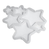 Molde De Silicona Estrella X6 Paletas Chocolate Vela Resina