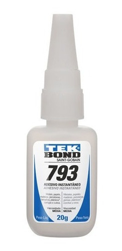 Kit 6 Cola Instantânea Tek Bond 793 20g - Acrigel Postiça